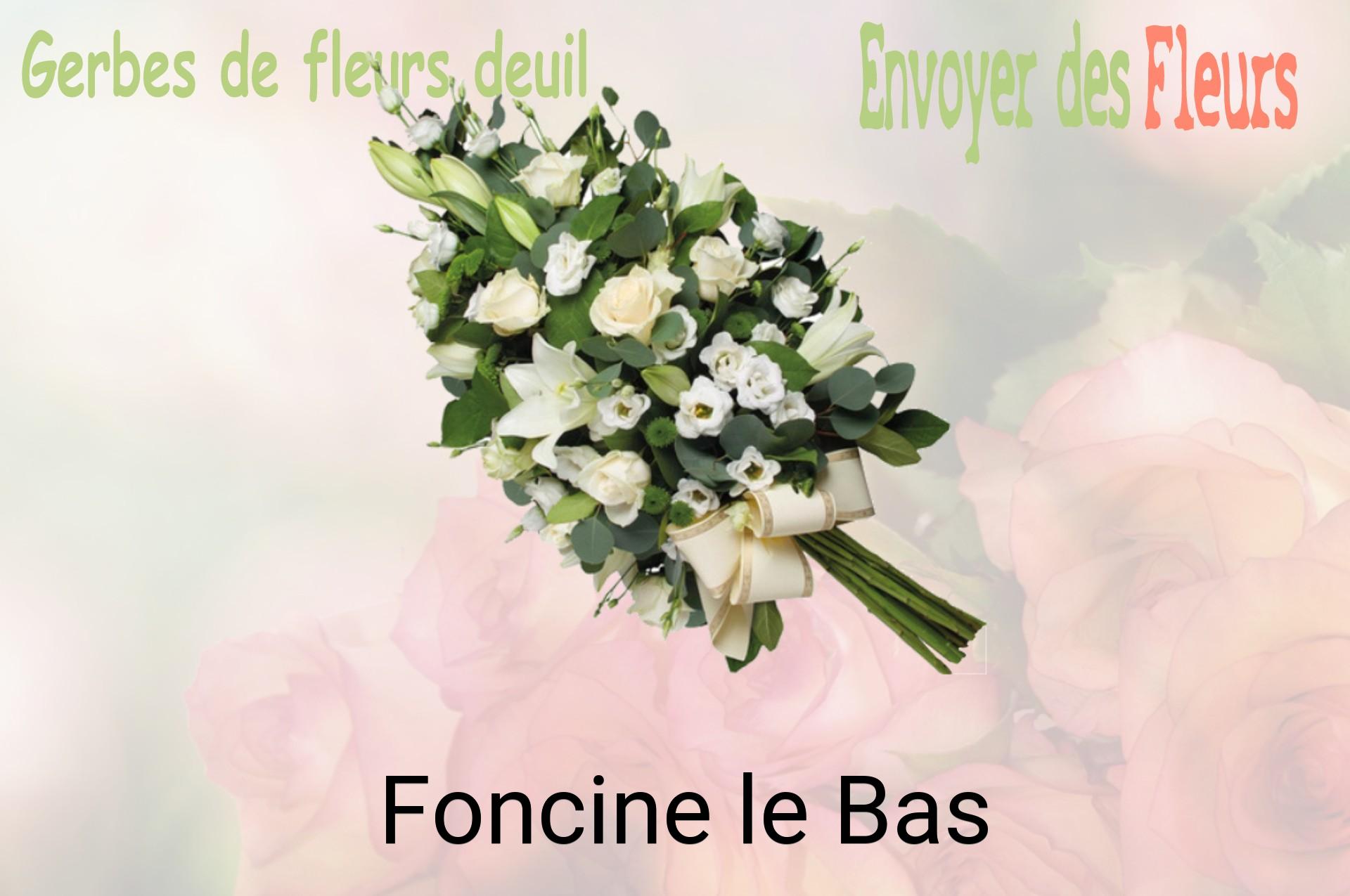 Gerbe de fleurs de deuil livrée à Foncine-le-Bas
